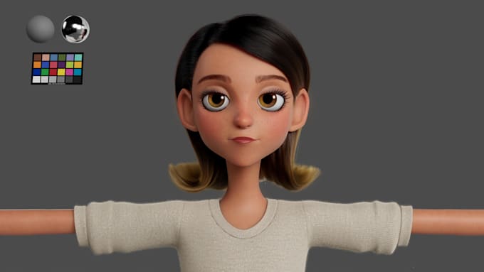 3d cartoon character model stylized game character 3d chibi mascot blender file