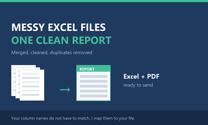 turn your excel or CSV files into a clear report