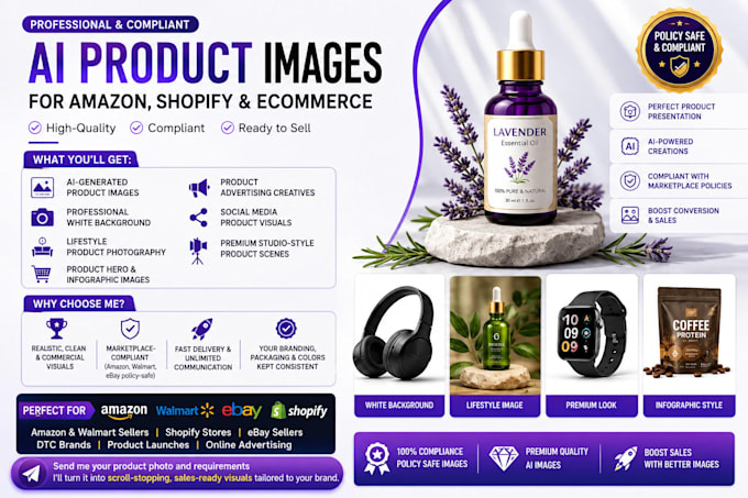 professional ai product images for amazon, shopify and ecommerce listings