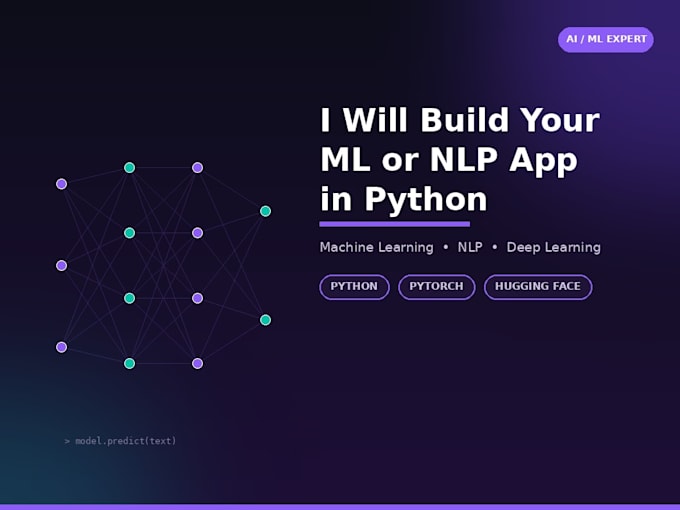 build an ai machine learning or nlp application in python