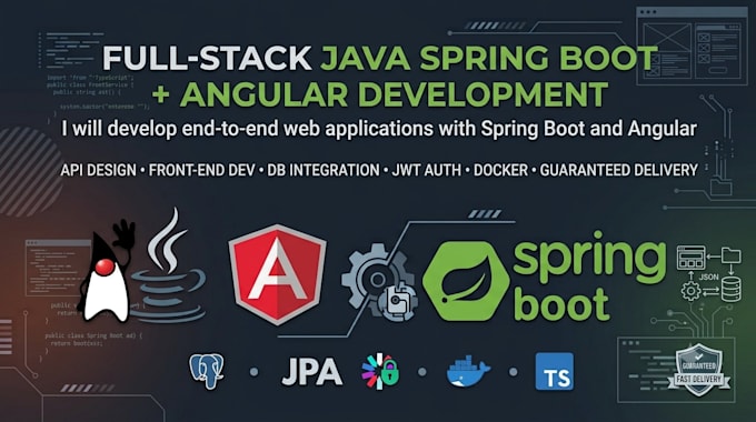 build a full stack web application with java spring boot and angular