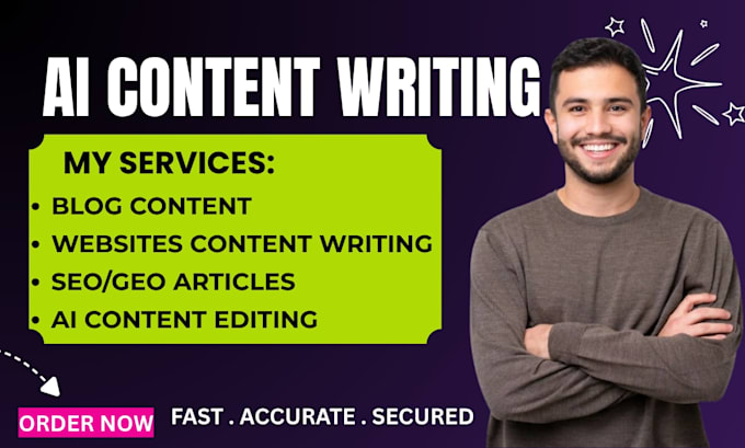 do ai content writing for blogs, websites and SEO articles
