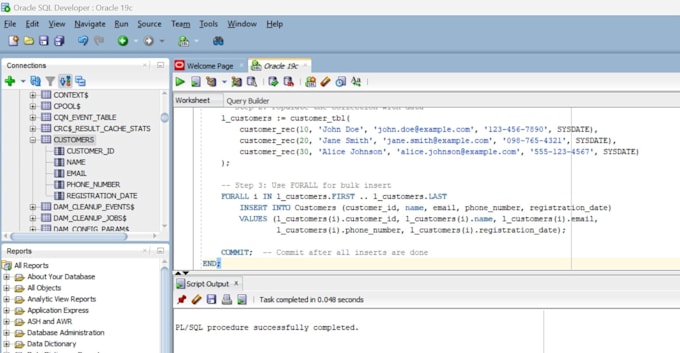 fix and optimize your oracle sql code