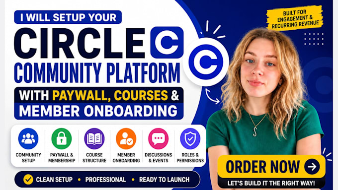 setup circle so community platform with paywall, courses, and member onboarding