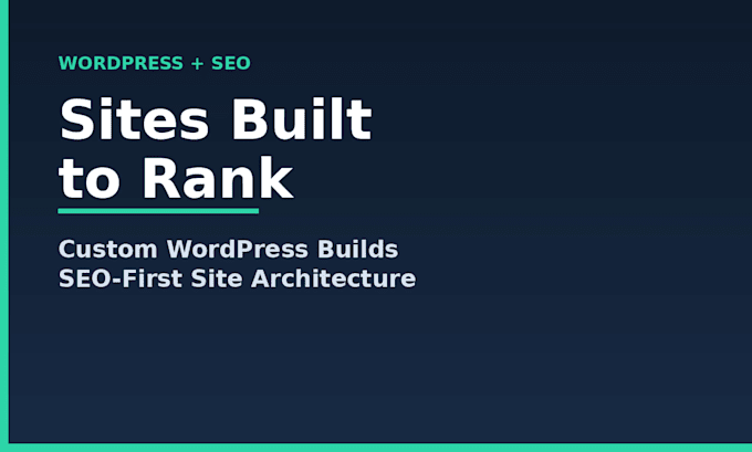 build a wordpress site optimized for search engines
