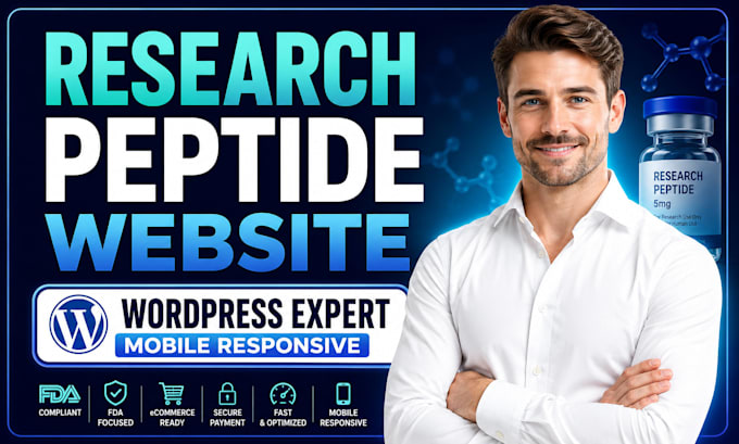 launch a conversion optimized peptide ecommerce website fda focused