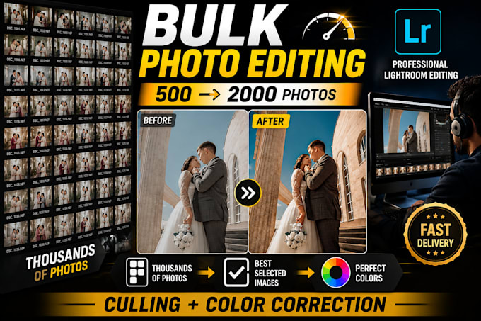 do batch wedding photo editing and culling in lightroom