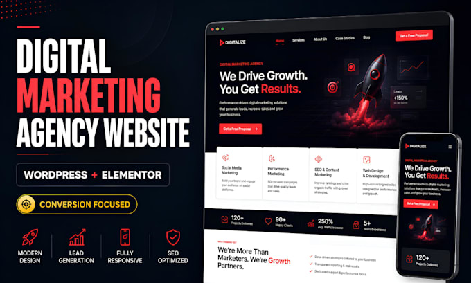 design a wordpress website for digital marketing agencies