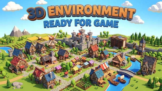 create game ready 3d environment assets for unity and unreal engine