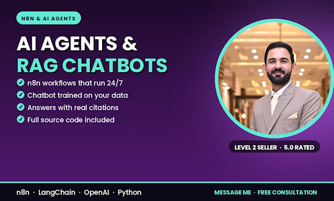 build n8n ai agent, rag chatbot and n8n automation as an expert