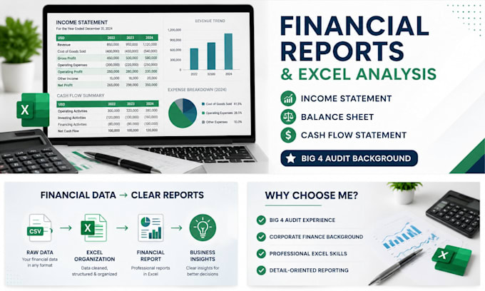 create financial reports in excel