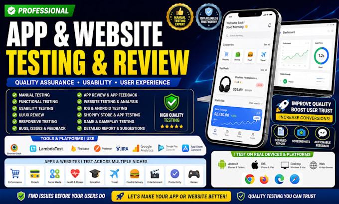do app reviews app testing website review website testing qa testing qa
