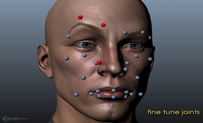 create and fix  facial  rigging  and  52 arkit blendshape