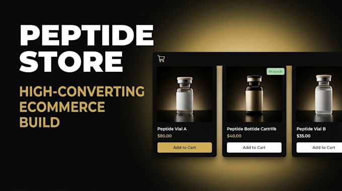 build peptide website, peptide store, ecommerce website woocommerce
