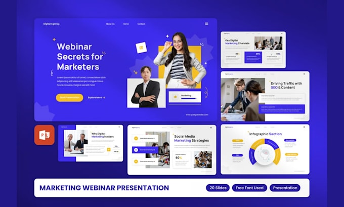 design interactive masterclass webinar pitch deck and powerpoint template slides