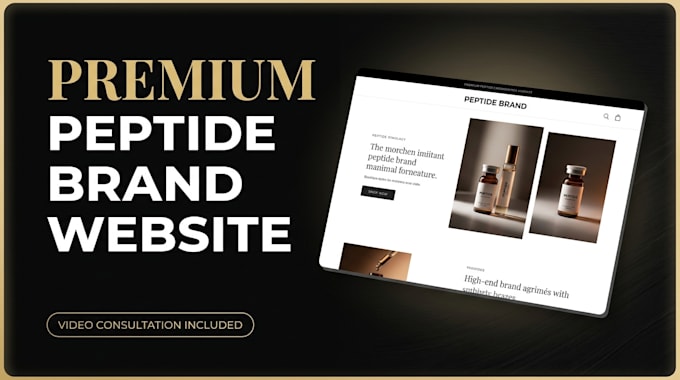 build premium peptide website, peptide branding, nutraceutical store