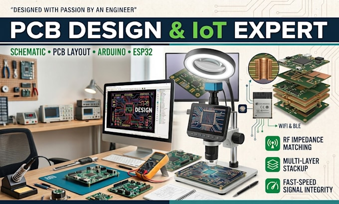 pcb layout design and arduino coding for your project