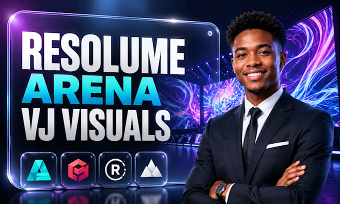 create resolume arena projection mapping 3d animation vj loops led wall stage