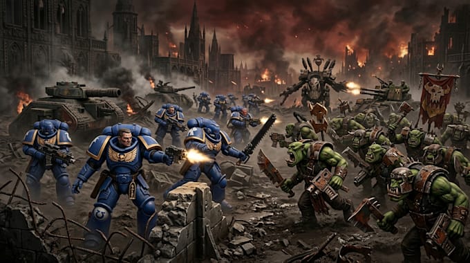 create warhammer 40k art