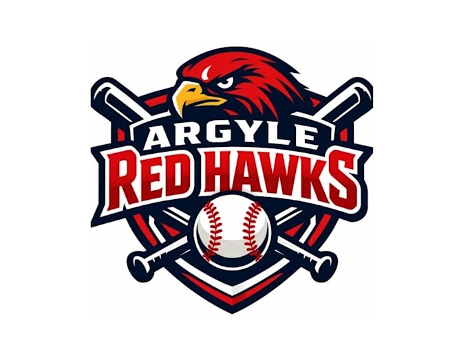 create creative good looking hawk and baseball  logo design