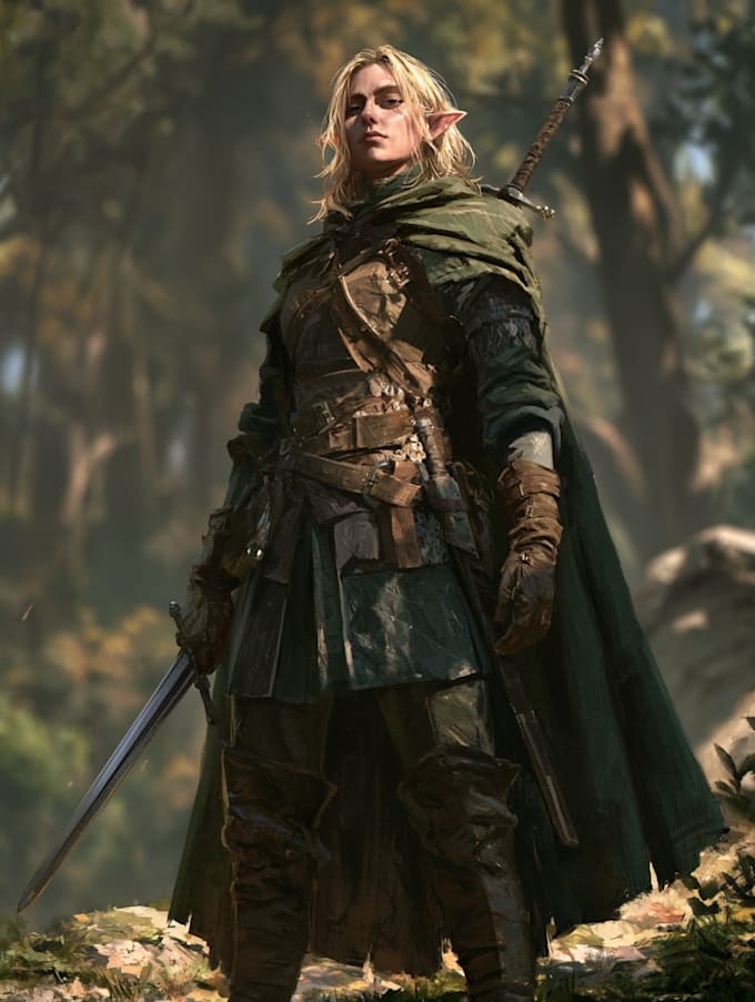 paint your dark fantasy dnd character illustration