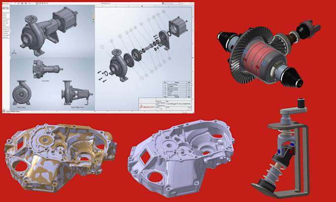 create 3d cad design reverse engineering scan to cad solidworks step models