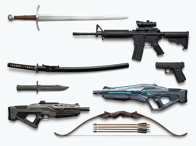 design unique weapons illustrations