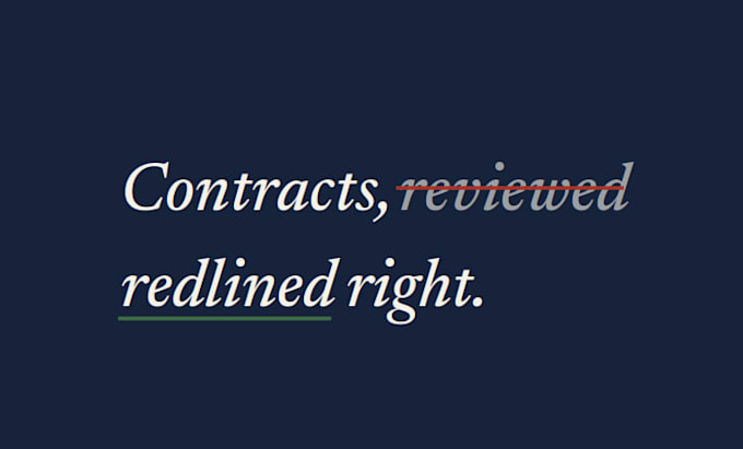 provision of expert contract review and negotiation support