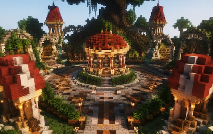 build a custom minecraft spawn, lobby or server hub