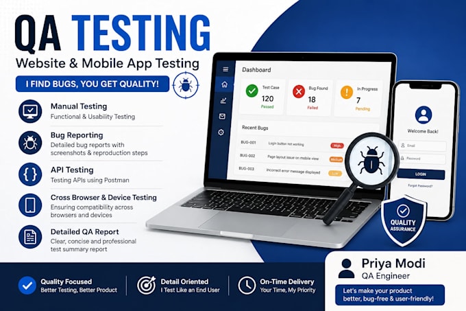 do professional website and mobile app testing