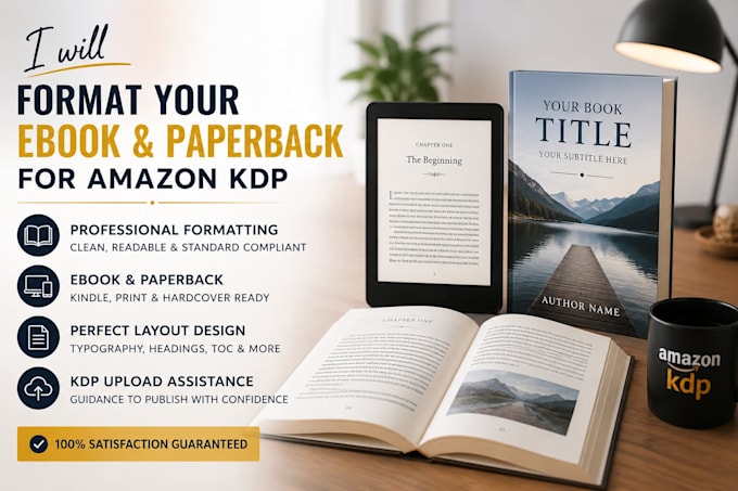 format your ebook and paperback for amazon KDP