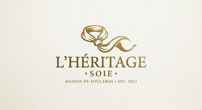 design an elegant scarf logo for your brand
