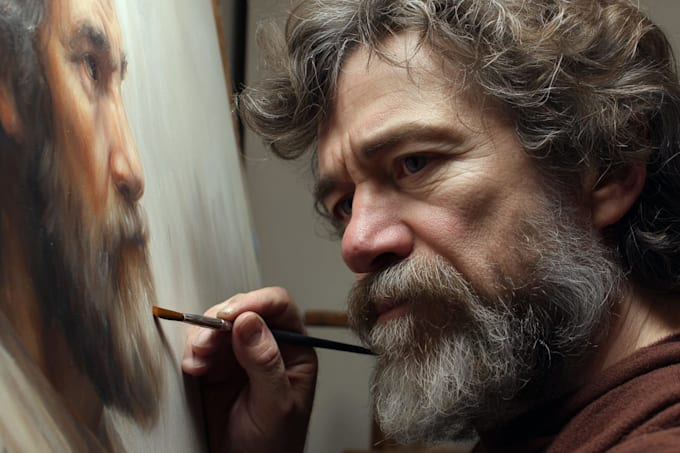 unique oil painting portrait