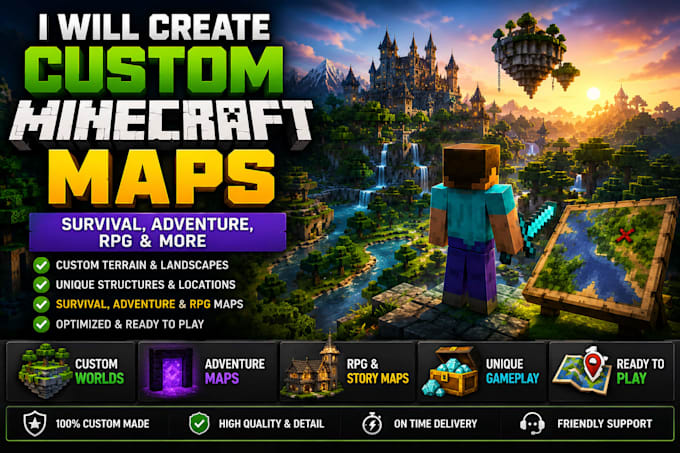 create custom minecraft maps for survival, adventure and rpg