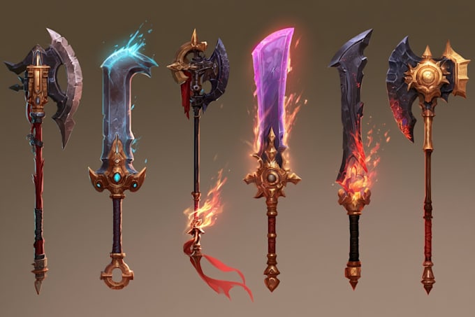 design your custom awesome weapon concept art