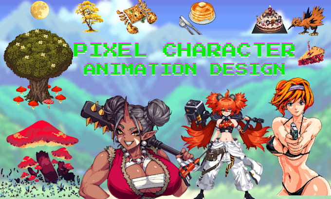 pixel art animation pixel art character design 2d sprite sheet pixel animation