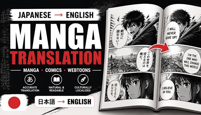professionally translate japanese manga, comics and documents