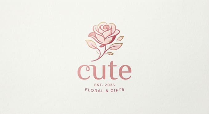 design an elegant rose logo for your brand