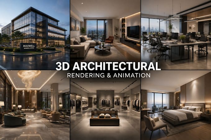 create 3d architectural exterior interior cgi animation rendering 3d animation