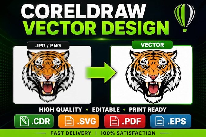 create coreldraw designs, vector tracing and illustrations