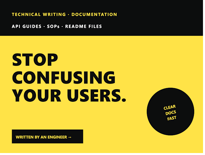 write clear technical documentation and API guides