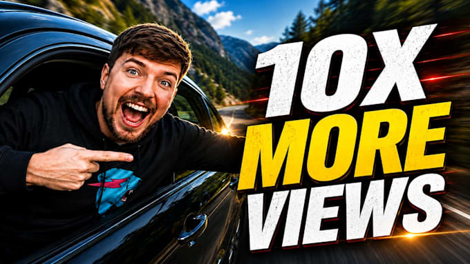 design premium clickbait youtube thumbnail