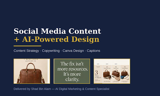 create social media content strategy and canva designs using ai
