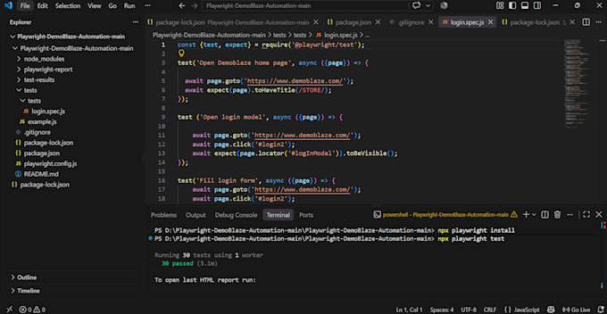 test your website and automate tests with playwright,cypress