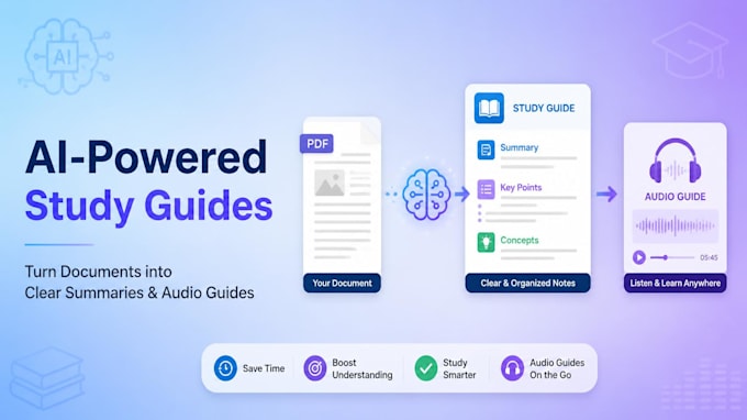 convert your PDF or notes into an ai study guide