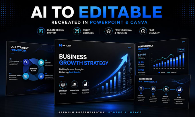 recreate ai presentation into fully editable powerpoint