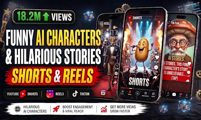 create funny ai character and storytelling shorts