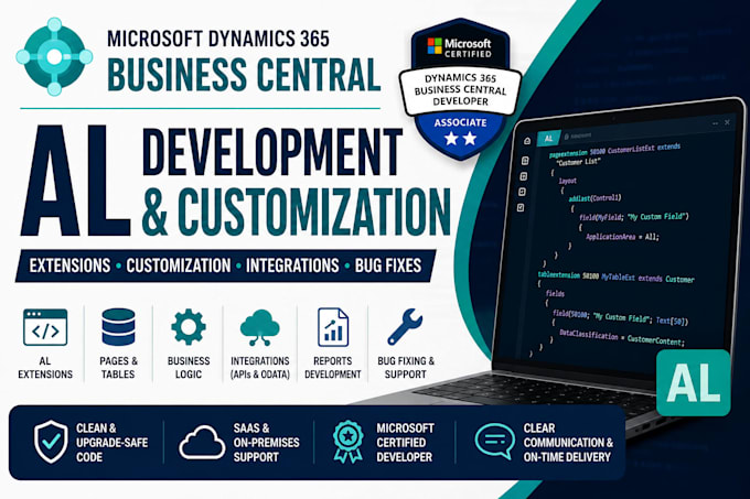 develop business central al extensions