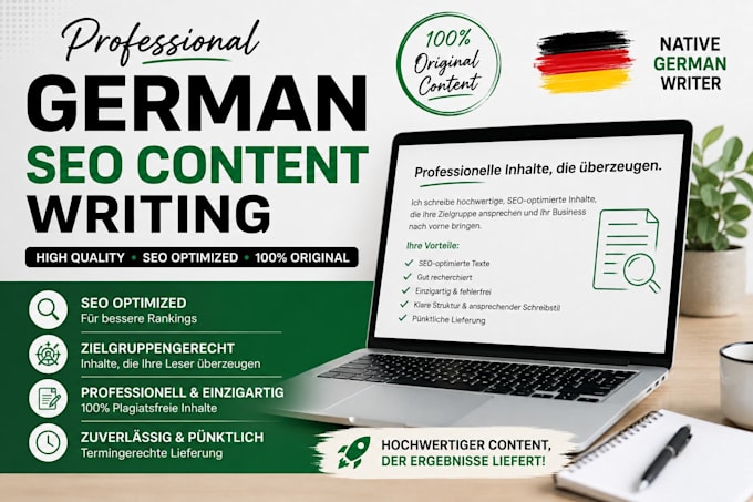 write professional german content and copy