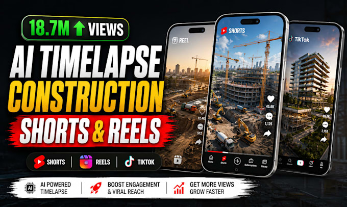 create satisfying ai timelapse and construction shorts
